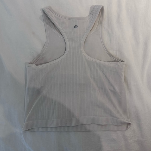 white ribbed lululemon tank top - Picture 3 of 4